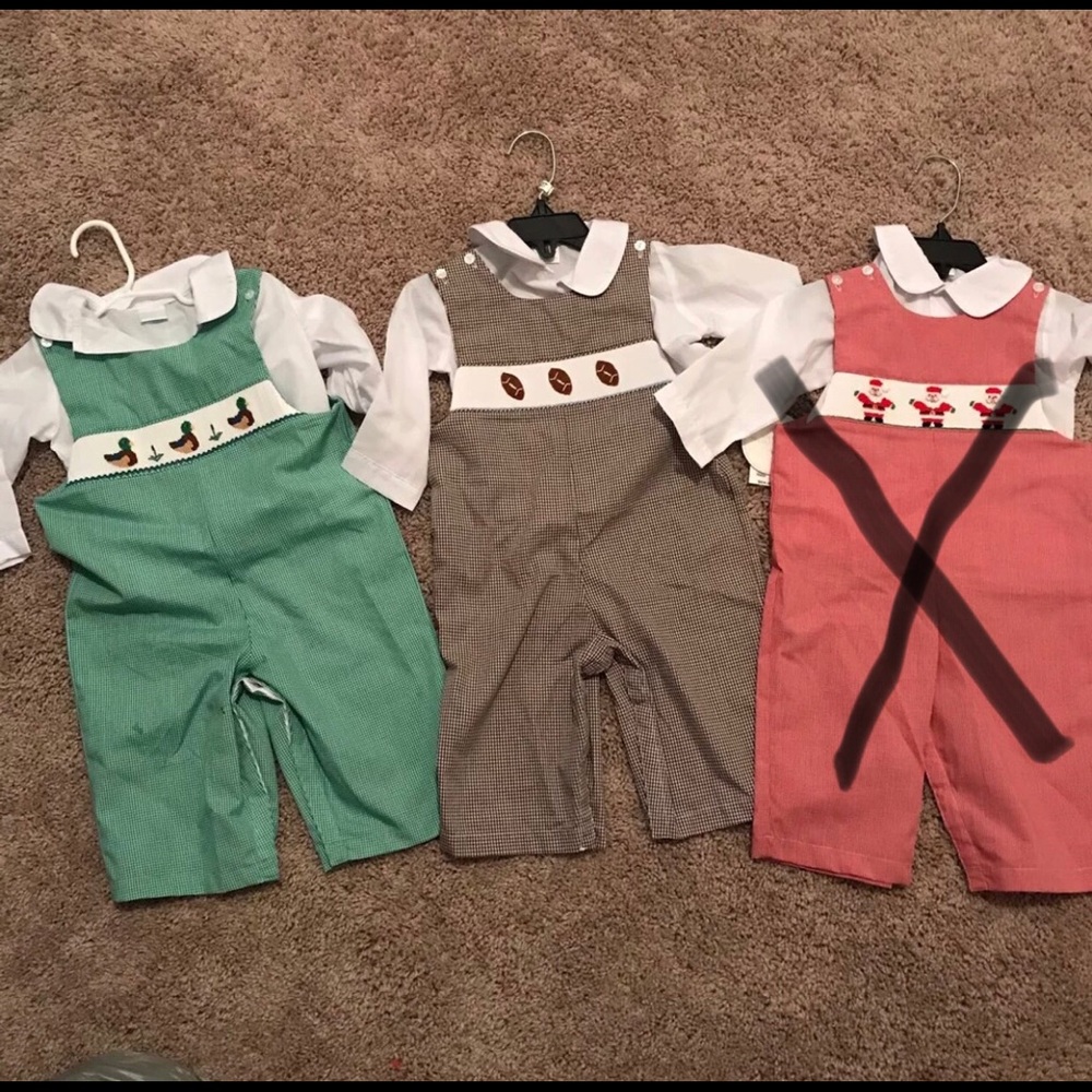 Boys smocked outfits Sz 12 months